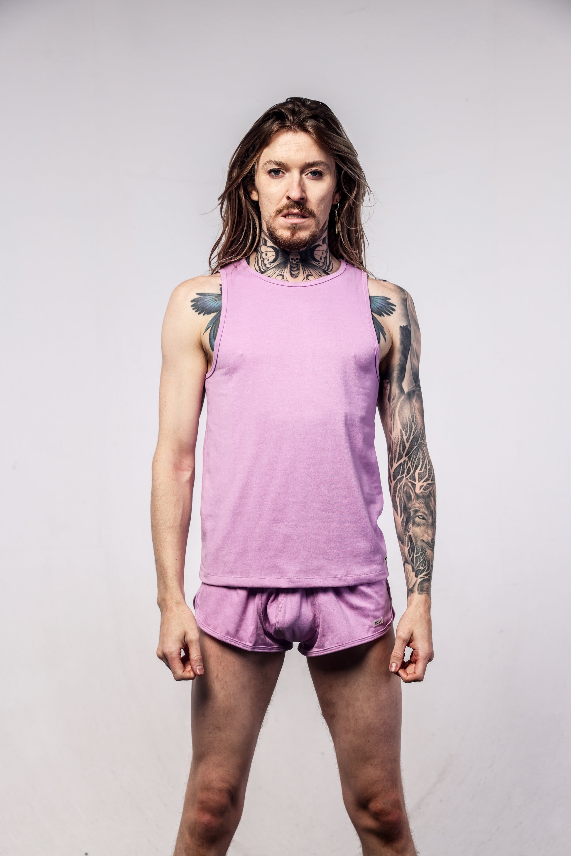 SUKREW 1x Shorts + 1x Vest Multipack Pale Magenta