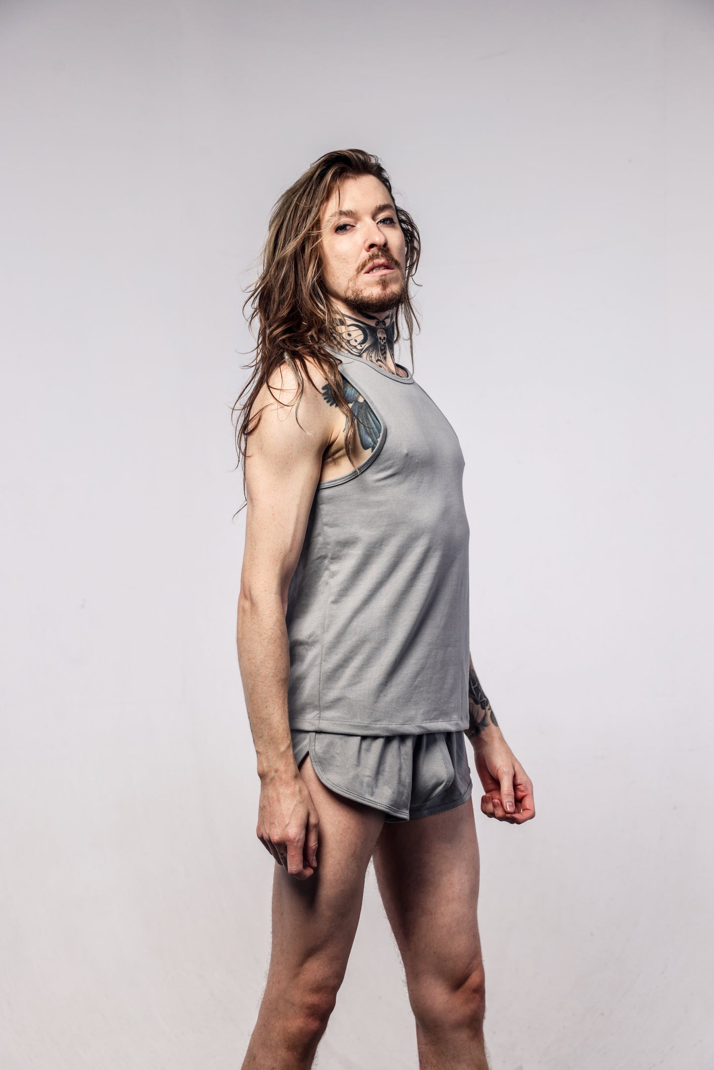 SUKREW 1x Shorts + 1x Vest Multipack Studio Grey