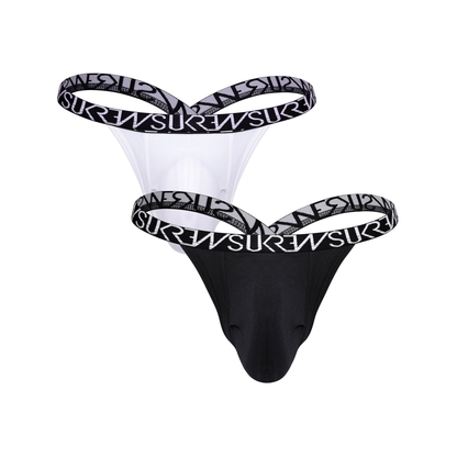 SUKREW Bubble Thong Multipack 1x Optic White + 1x Midnight Black