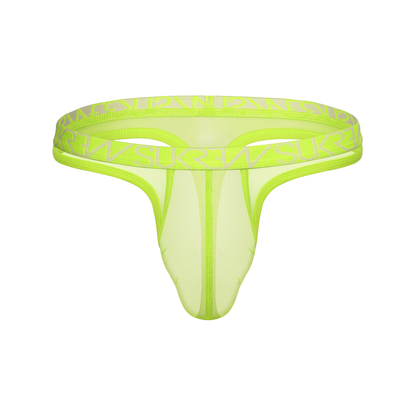 SUKREW Sheer Low-rise Thong Acid Yellow