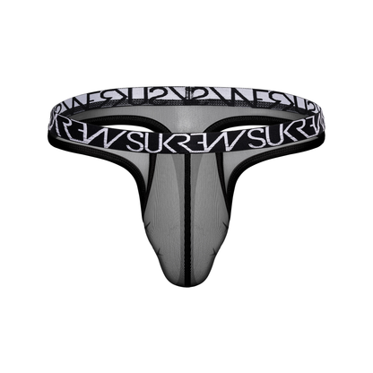 SUKREW Transparenter Low Rise Tanga Underground Schwarz