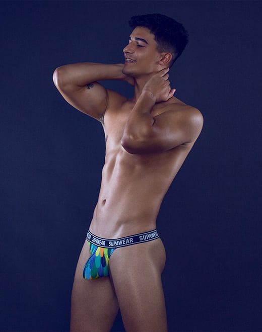 SUPAWEAR POW Thong Peacock
