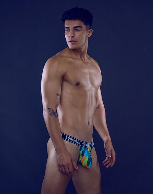 SUPAWEAR POW Thong Peacock