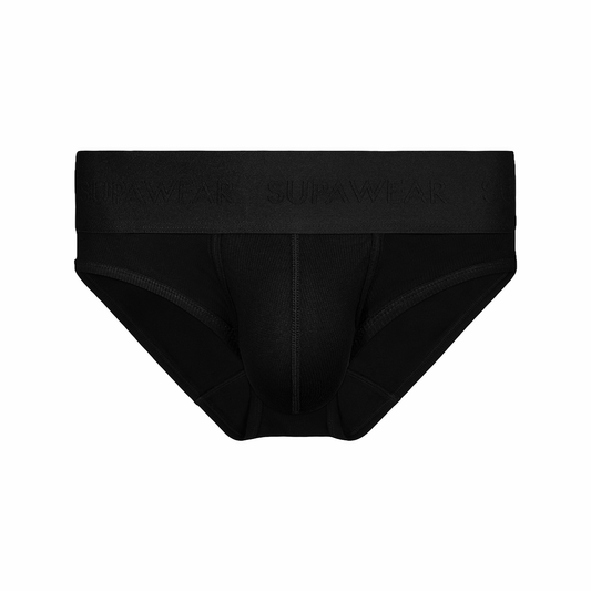 SUPAWEAR Ribbed Brief Black
