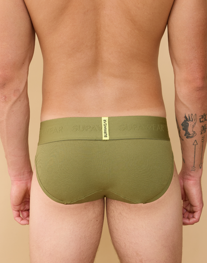 SUPAWEAR Ribbed Brief Green