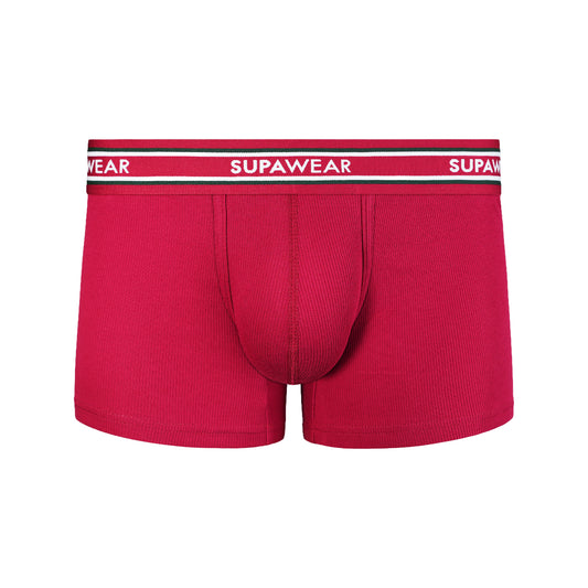 SUPAWEAR Ribbed Varsity Trunk Red