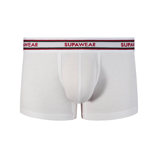 SUPAWEAR Ribbed Varsity Trunk White