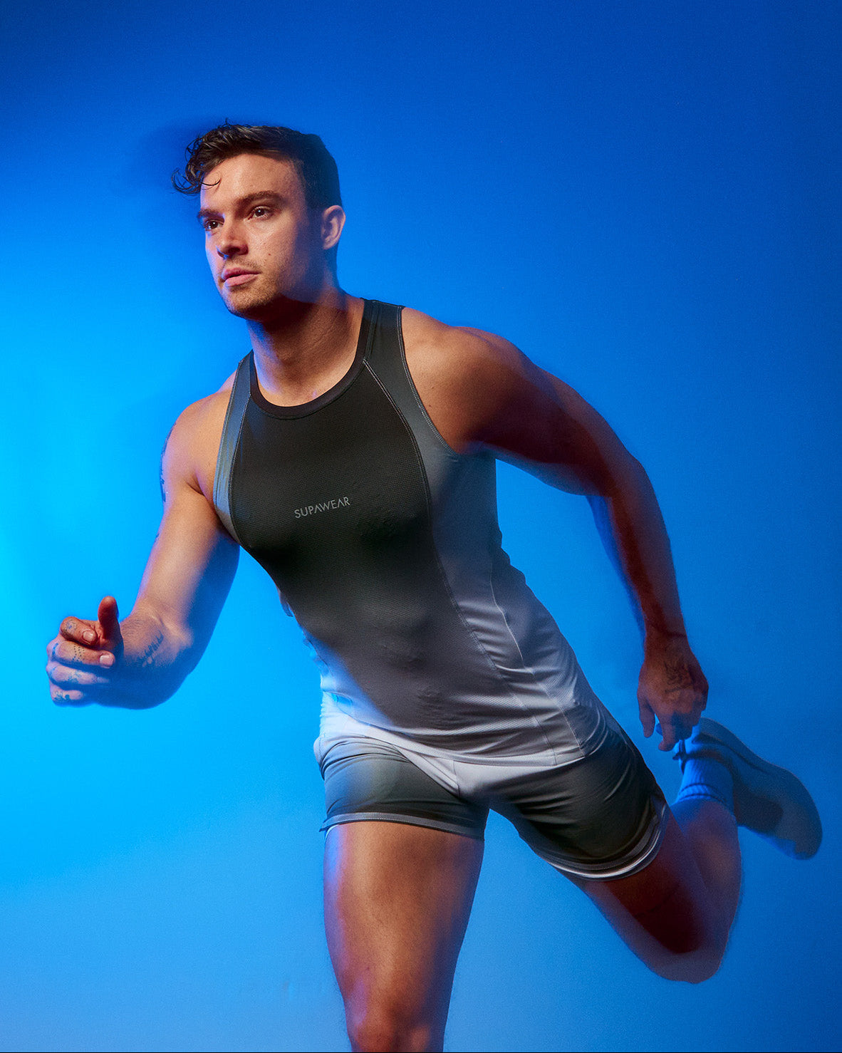 SUPAWEAR SPR Gradiente Negro/Blanco Multipack 1x Singlet + 1x Pantalones cortos