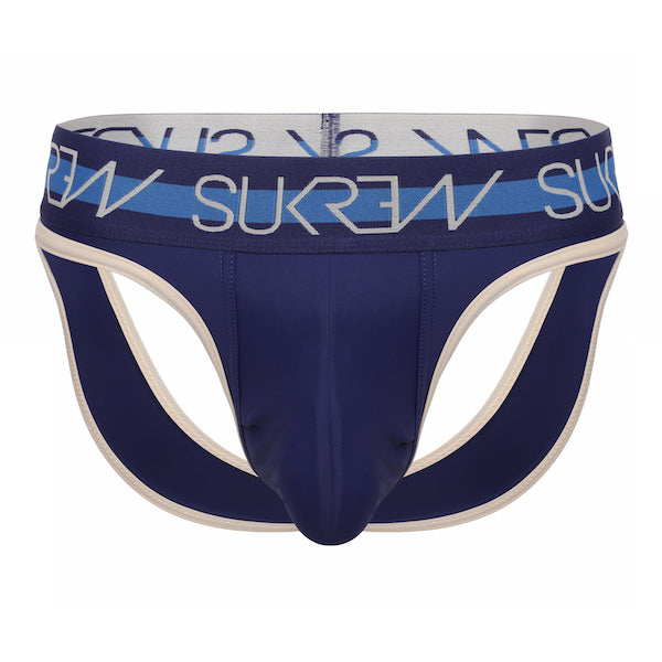 SUKREW V-Thong Multipack 1x Navy/Cream + 1x Burgundy/Cream