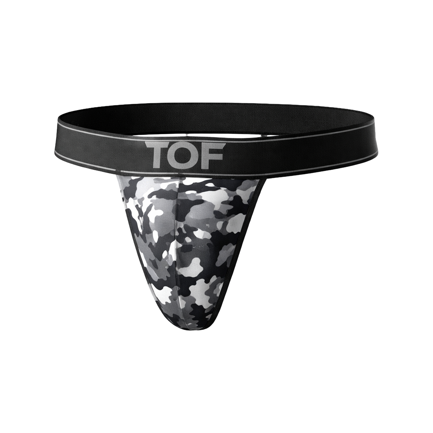 TOF Paris Iconic Stringless Thong Camo Grey