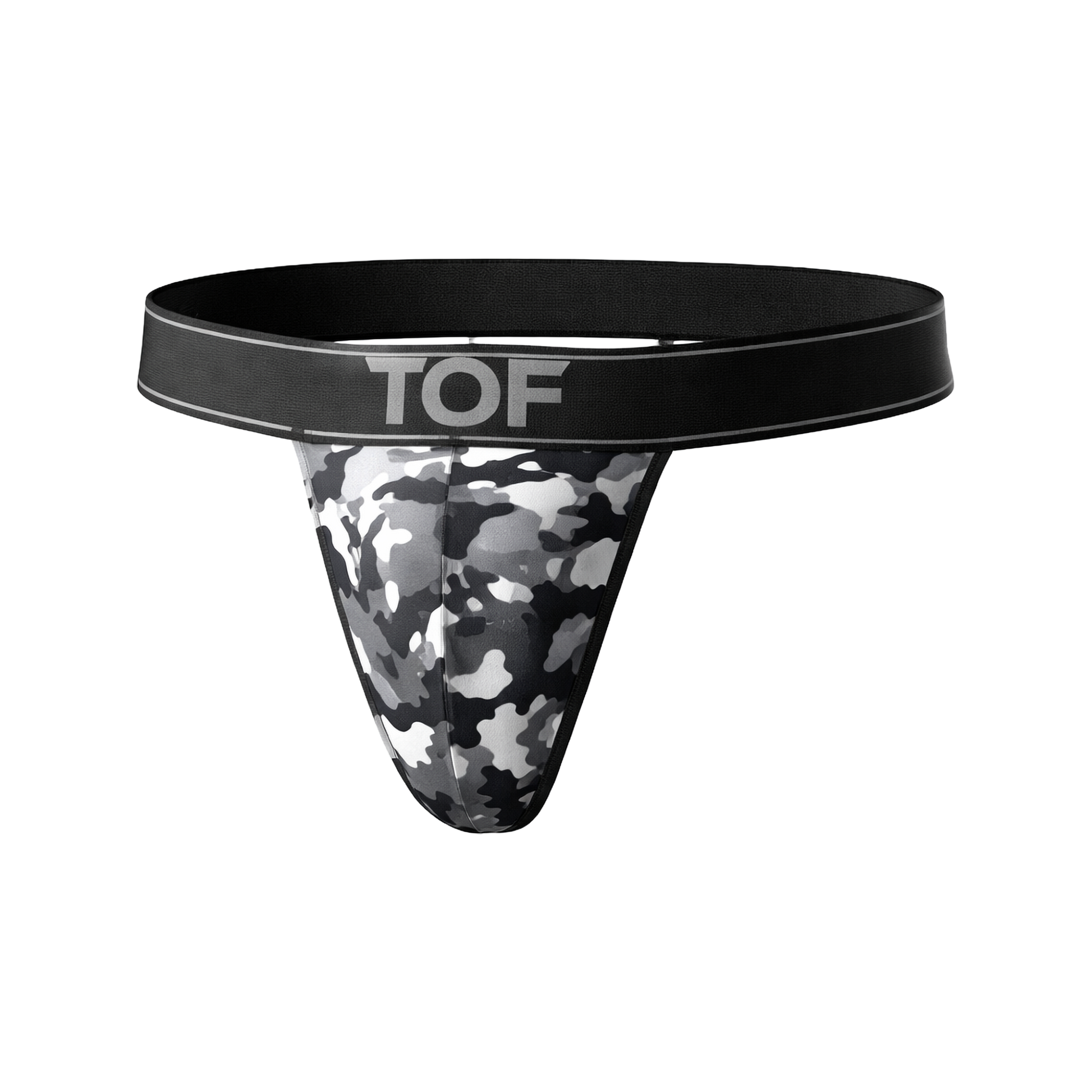 TOF Paris Iconic Stringless Thong Camo Grey