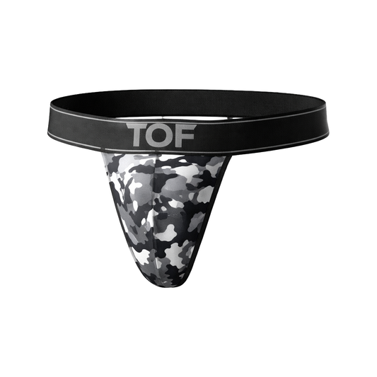 TOF Paris Iconic Stringless Thong Camo Grey