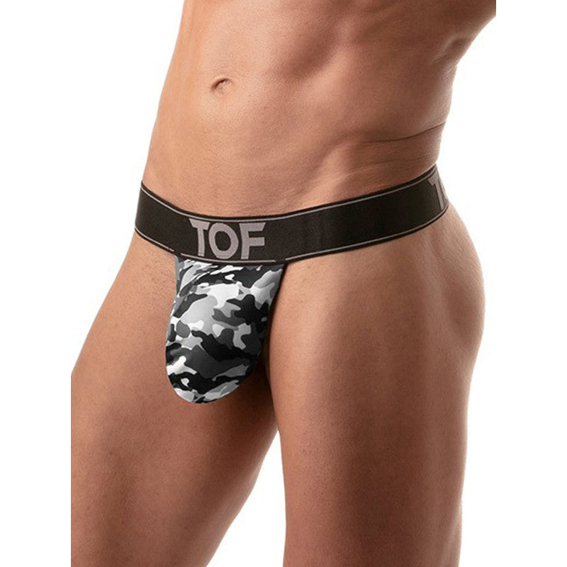 TOF Paris Iconic Stringless Thong Camo Grey