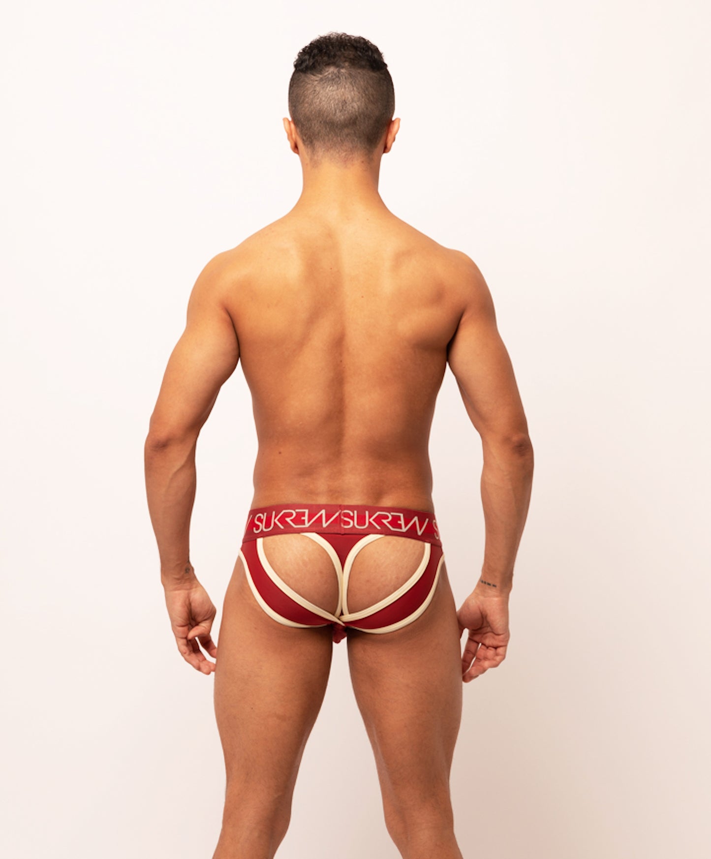 SUKREW V-Thong Multipack 1x Navy/Cream + 1x Burgundy/Cream