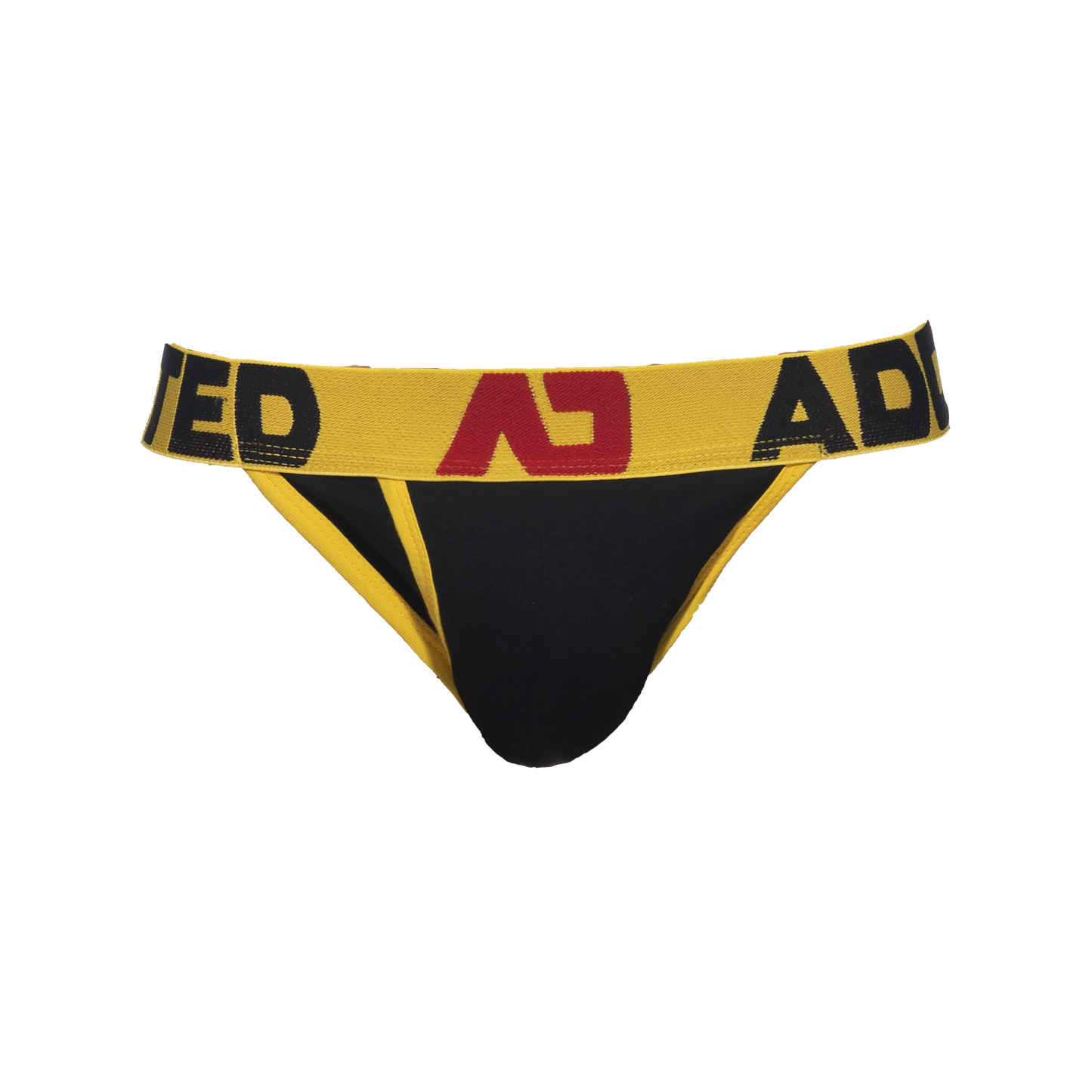 Addicted Open Fly Cotton Bikini Black Yellow