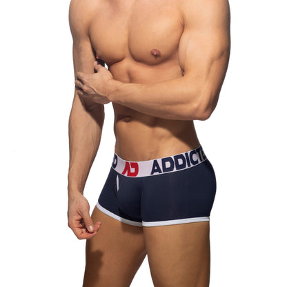 ADDICTED Open Fly Bomuldsstamme Navy/Hvid