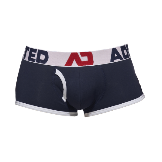 Addicted Open Fly Cotton Trunk Navy White