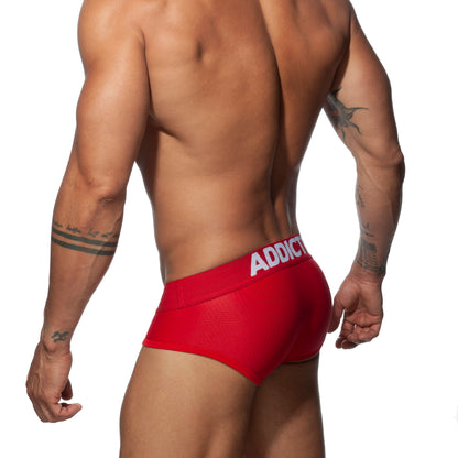 ADDICTED Push Up Mesh Brief Red