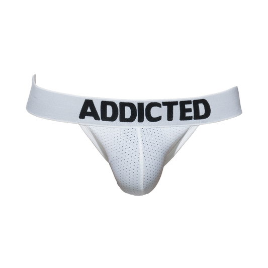 Addicted Push Up Mesh Jock White