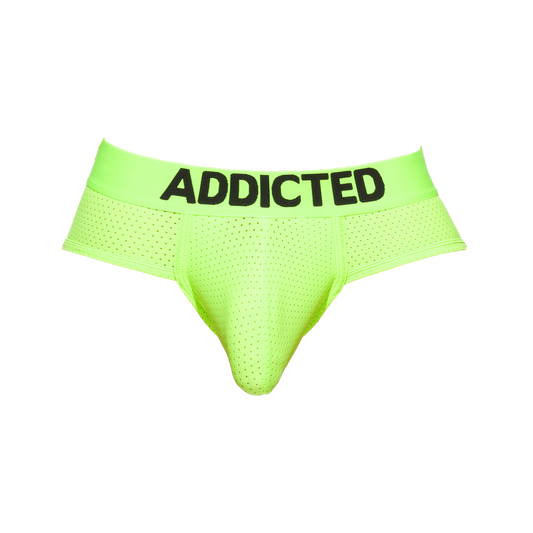 Addicted Ring Up Neon Mesh Brief Green