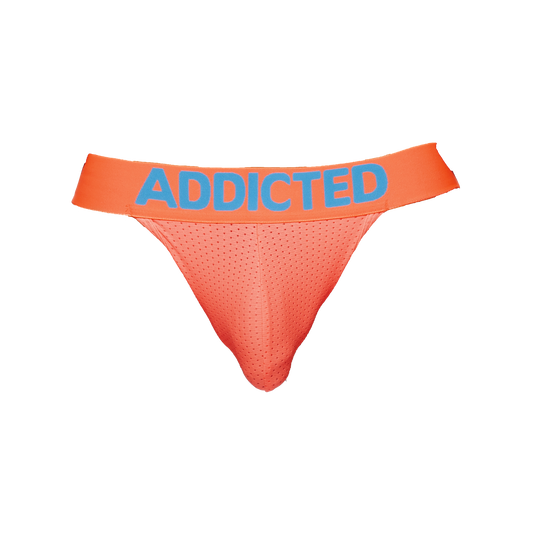 Addicted Ring Up Neon Mesh Jockstrap Orange