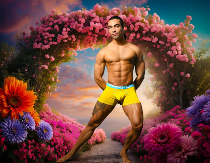 Andrew Christian ALMOST NAKED® HÄNGFRI BOXERKALSONGER Gula