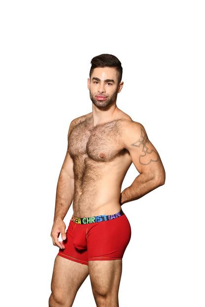 Andrew Christian Almost Naked Pride bomullsboxer röd