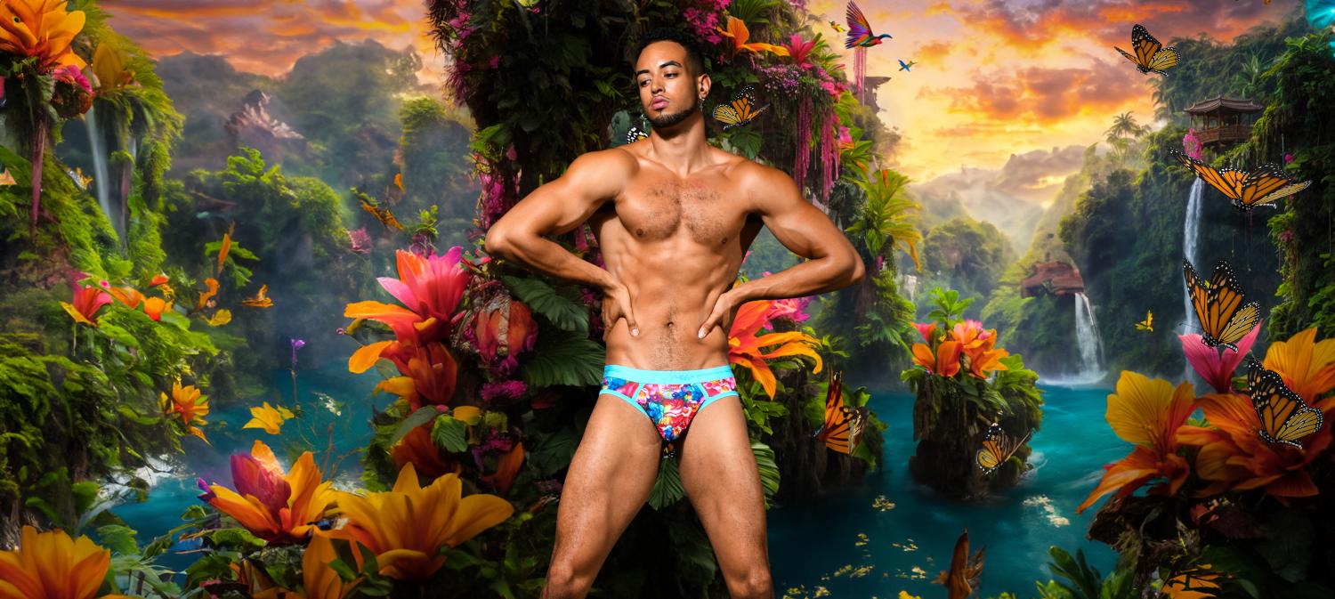 Andrew Christian Botanical ECO Rainforest Brief w/ ALMOST NAKED®