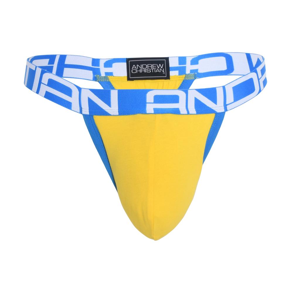 Andrew Christian BULGE C-RING THONG Yellow