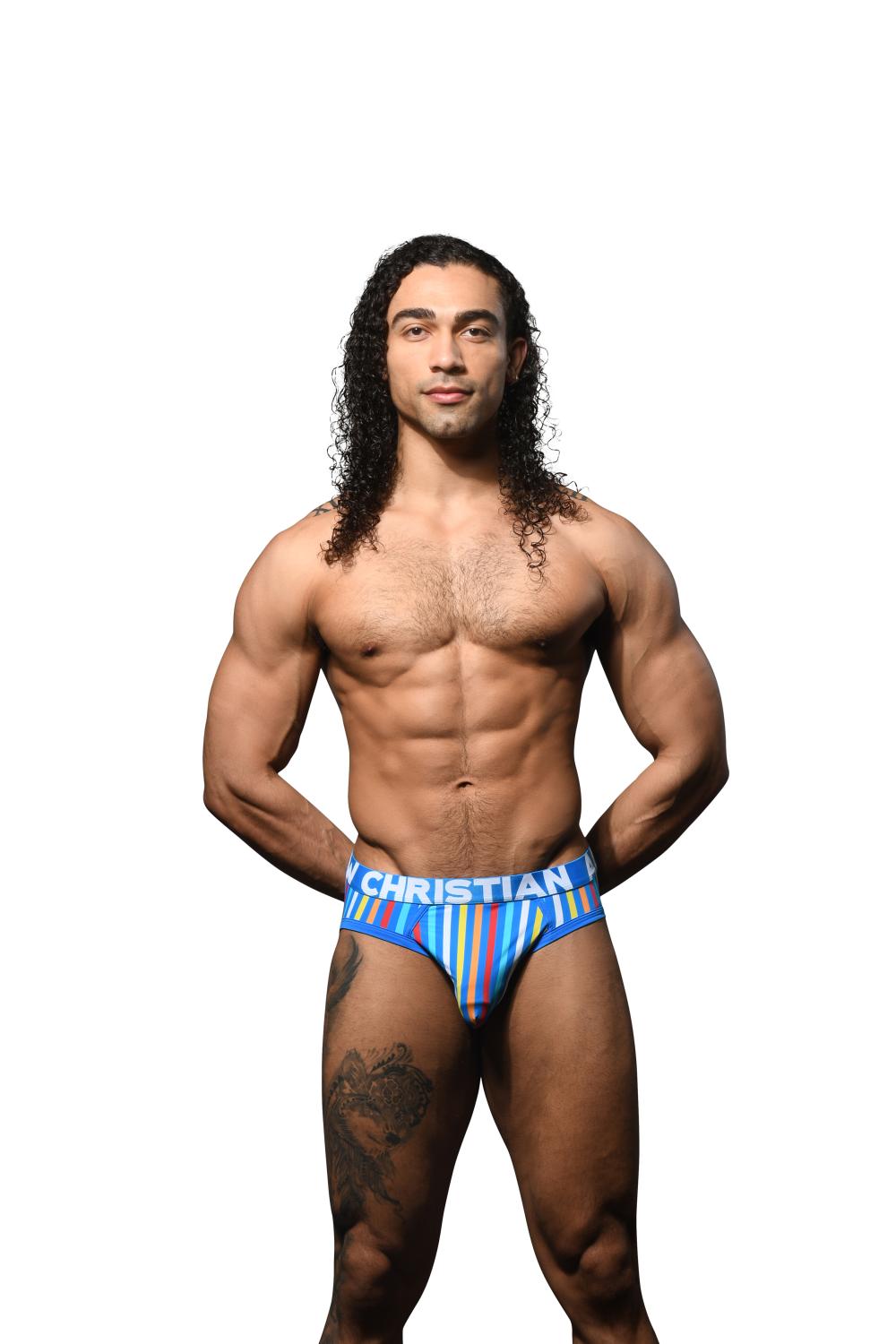 Andrew Christian CALIFORNIA STRIPE BRIEF W/ ALMOST NAKED®