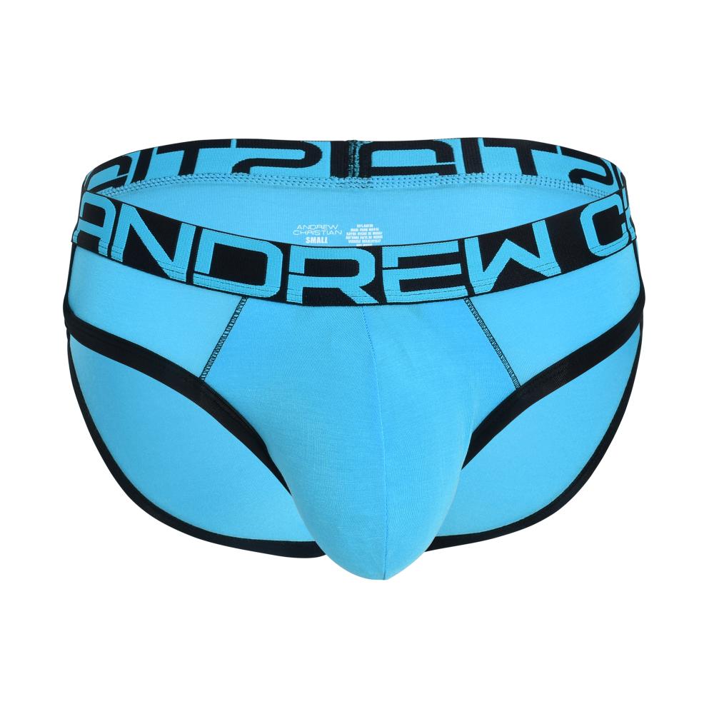 Andrew Christian COOLFLEX MODAL BRIEF W/ SHOW-IT® Aqua – Gunderwear