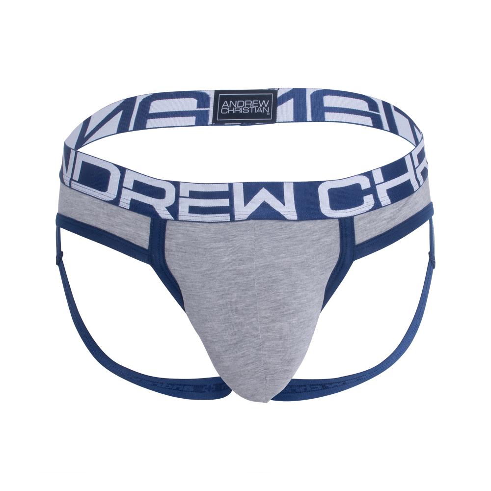 Andrew Christian CoolFlex Modal Frame Jock w/ SHOW-IT® Heather Grey