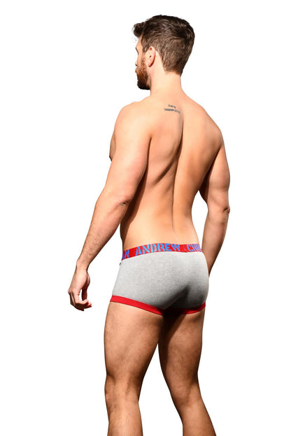 Andrew Christian Boxer Fly Tagless avec ALMOST NAKED® Gris chiné