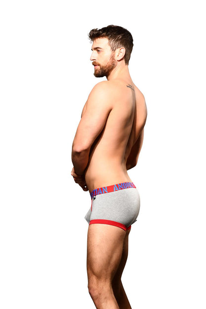 Andrew Christian Boxer Fly Tagless avec ALMOST NAKED® Gris chiné