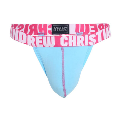 Andrew Christian Happy Y-Back Thong med ALMOST NAKED® Himmelblå