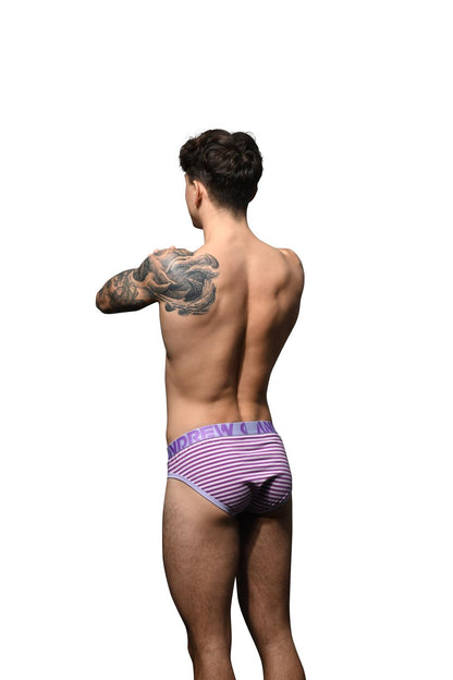 Andrew Christian Lavender Stripe Brief with ALMOST NAKED®