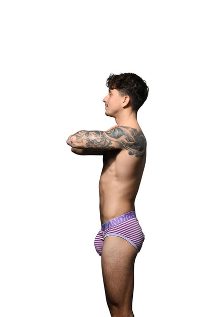 Andrew Christian Lavender Stripe Brief with ALMOST NAKED®