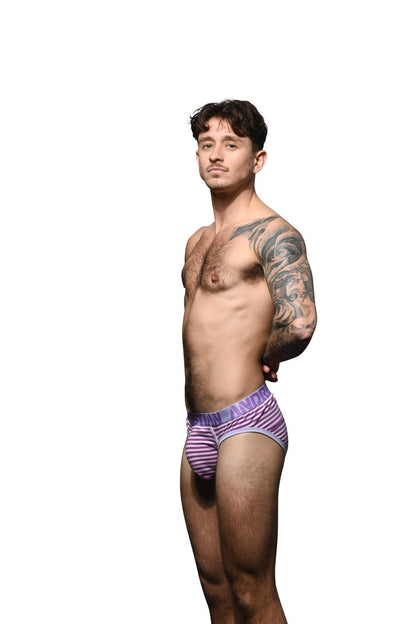 Andrew Christian Lavender Stripe Brief with ALMOST NAKED®