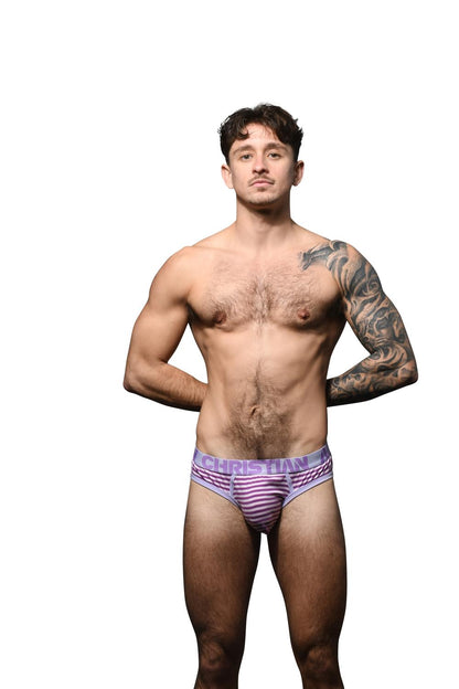 Andrew Christian Lavender Stripe Brief with ALMOST NAKED®