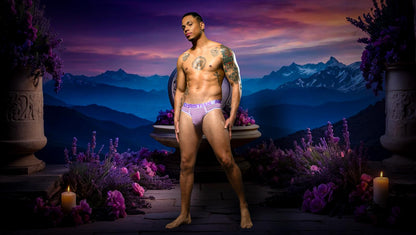 Andrew Christian Lavender Stripe Brief with ALMOST NAKED®