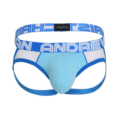 Andrew Christian SHOW-IT® RETRO POP MESH FRAME JOCK Blu cielo