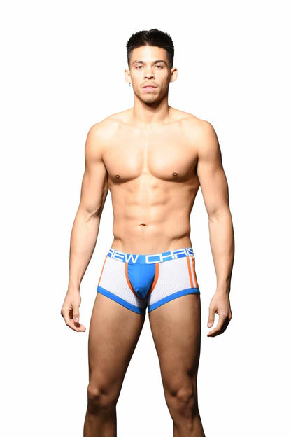 Andrew Christian SHOW-IT® Sports Mesh Boxer Elect Blå/Vit