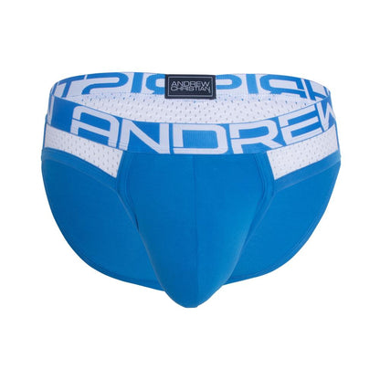 Andrew Christian SHOW-IT® Sports Mesh Brief Electric Blue/White