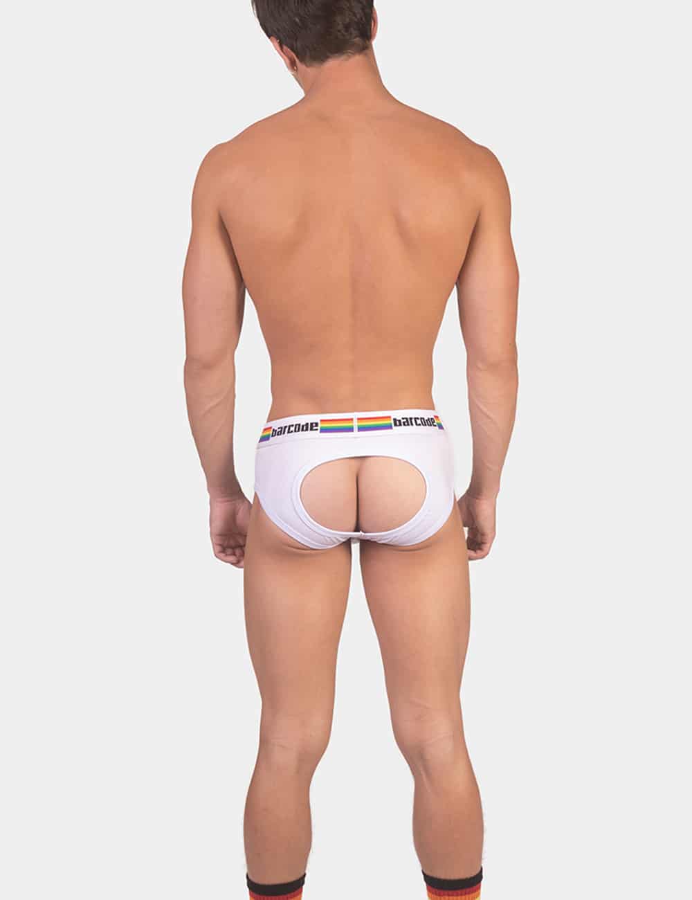 Barcode Berlin Backless Brief Pride White