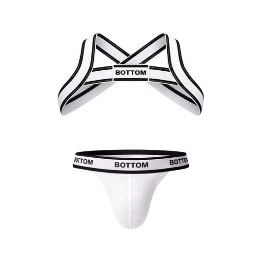 Barcode Berlin BOTTOM Multipack 1x Suspender White + 1x Harness White-Black