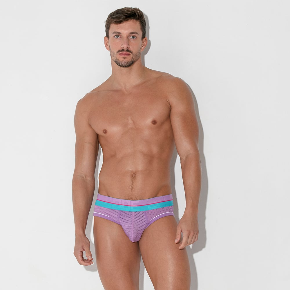 CODE 22 Bright Mesh Brief Grape