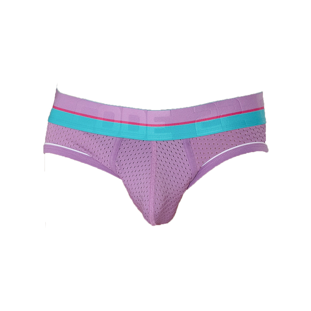 CODE 22 Bright Mesh Brief Grape