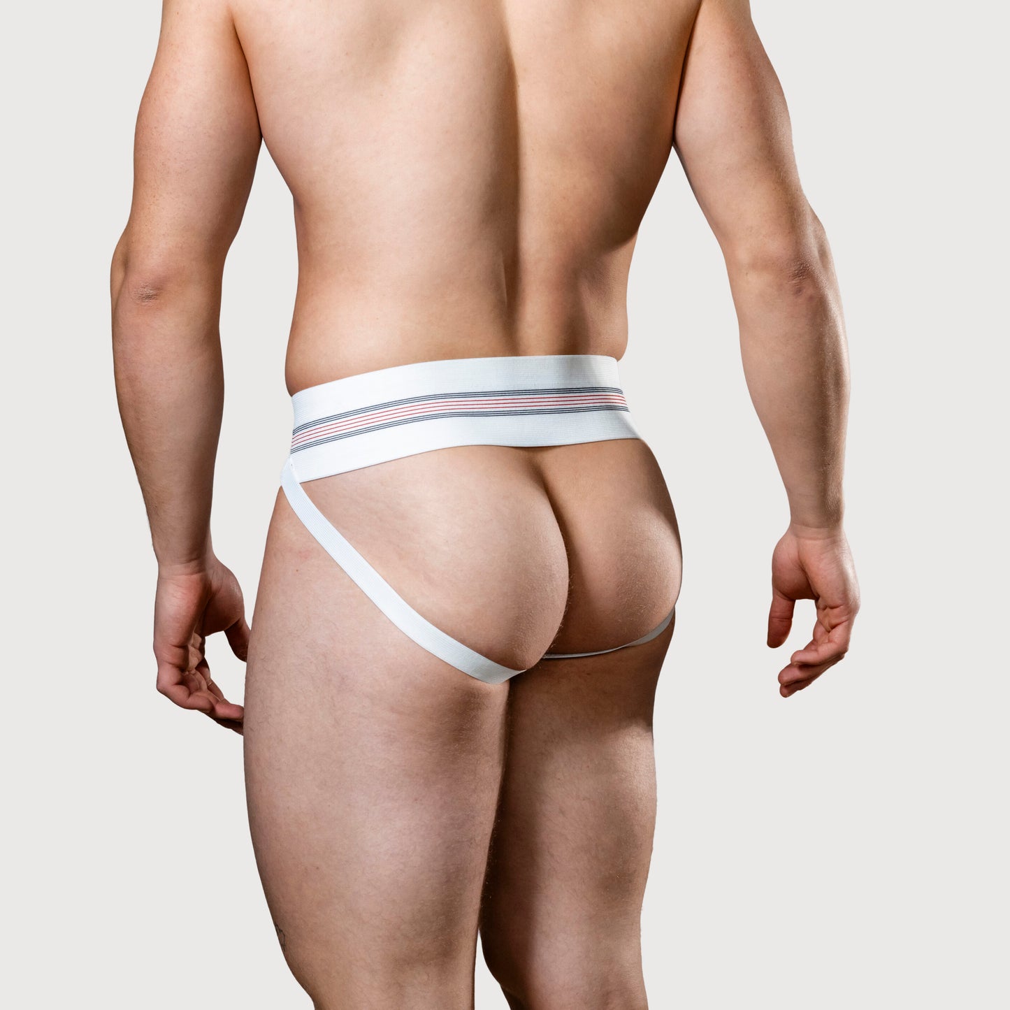 MM Sports The Original No. 10 Swimmer/Jogger Jockstrap 3 inch White