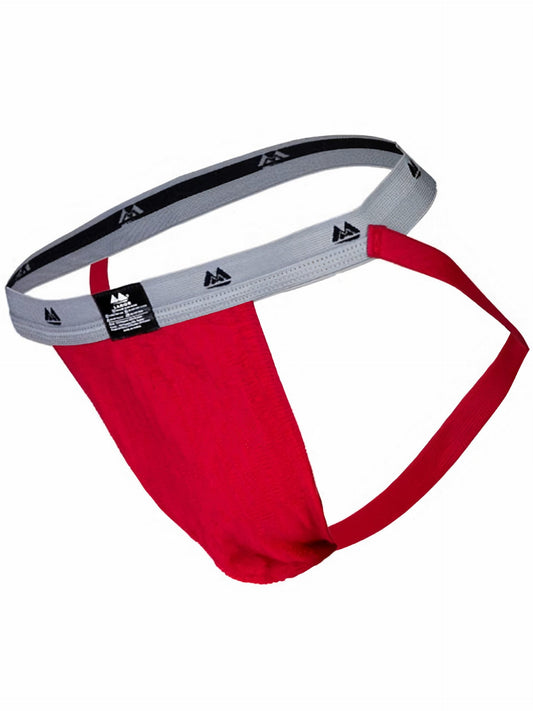 MM Sports The Original Swimmer/Jogger Jockstrap 1 inch Red