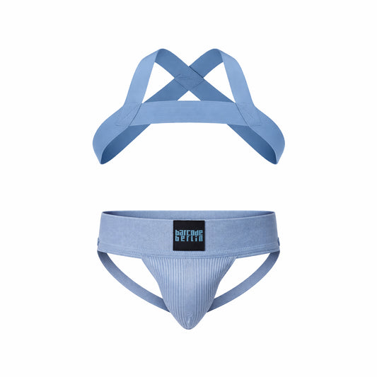 Barcode Berlin Multipack 1x Sergey Jockstrap + 1x Matt Pop Harness Bluebeige